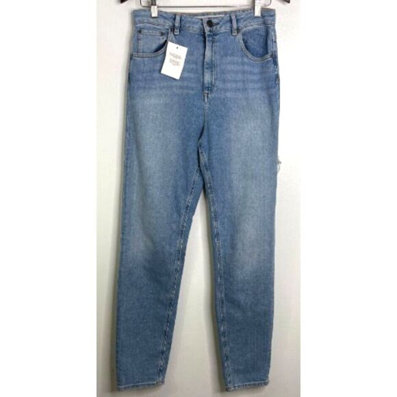 New ASOS Farleigh High Waist Slim Mom Jeans with Bum Rips Women's Size 30 - Picture 10 of 10